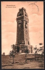 Ansichtskarte Chemnitz-Borna, Partie am Bismarckturm 1906 