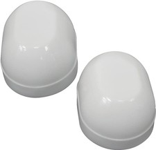 Universal Toilet Bolt Caps - 2 Pack White Push-On Replacement Caps  Adapters
