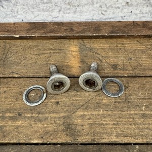 Vintage Campagnolo Crank Arm Fixing Bolts Pair Made in Italy Hex Allen Washers