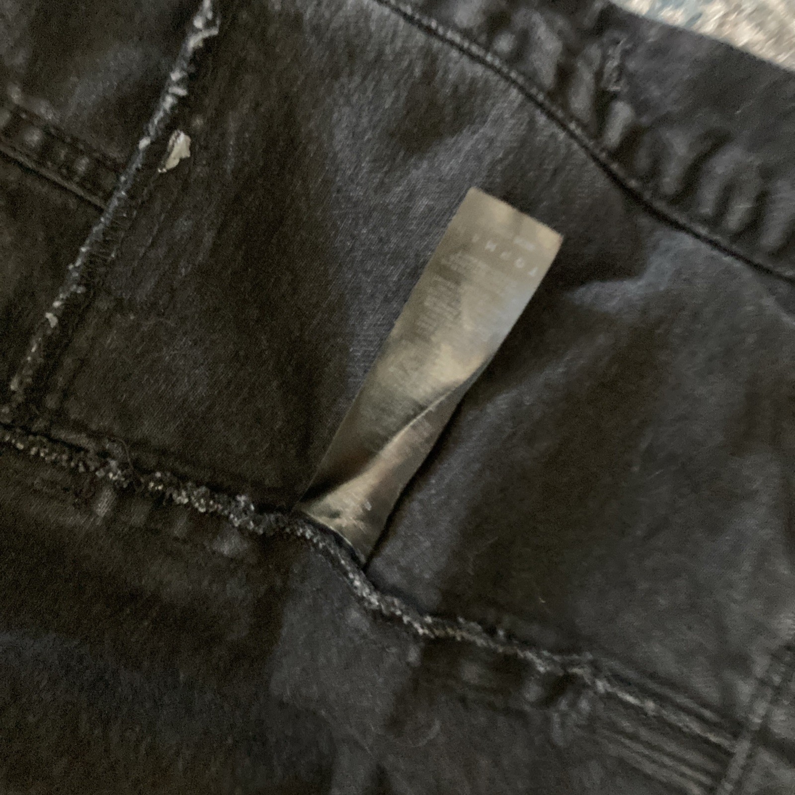 Topman Men's Black Jean Jacket, Solid, Button Clo… - image 12