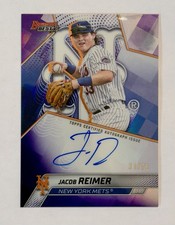 2025 Bowman's Best Jacob Reimer Purple Autograph On Card /75 New York Mets