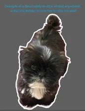 Custom Dog Photo Turned Into Vinyl Decal Send Us Your High Resolution Photo