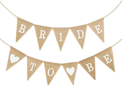 JGA Deko Girlande Bride to Be für Junggesellinnenabschied Innen Außen