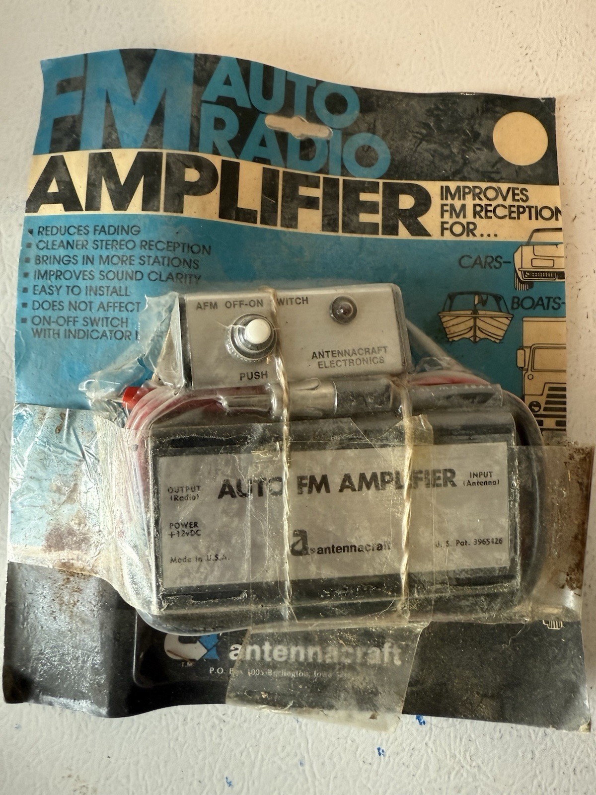 Antennacraft FM Auto Radio Amplifier for cars, trucks, boats Vintage READ