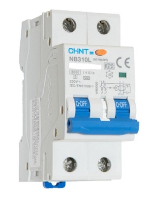 CHINT Interruttore Magnetotermico Differenziale NB310L-2P | 20A 30mA Tipo A 230Vac | Compact Per Quadri Elettrici