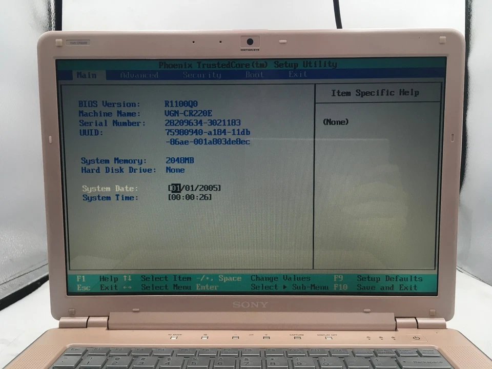 SONY VAIO PCG 5J2L - BOOTS TO BIOS - INTEL CORE 2 DUO T5500 - 2GB RAM - READ -BB - Image 2 of 4
