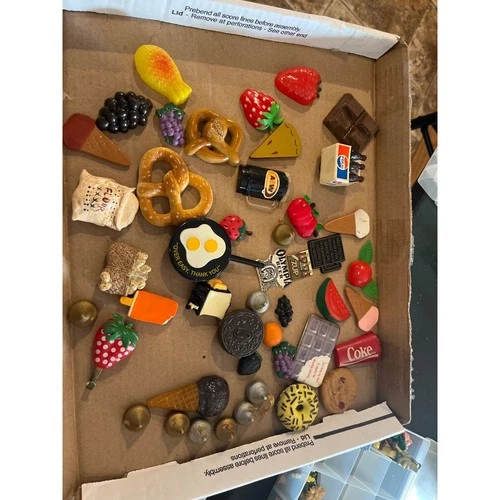 Vintage Food Refrigerator Magnets Lot 70s 80s Coke Pepsi Oreo A&W Kitsch Retro