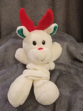 Vintage Kids II White Rudolph/Reindeer Plush/Musical/Crib 1994 Toy Works 