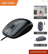 Ambidextrous USB Wired Mouse with 800 DPI Sensitivity - Perfect for All Users