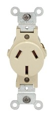 Leviton 05032-0IS 20A 125V Ivory Nylon Outlet   Commercial Grade, NEMA 10-20R