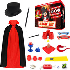 Magic Kit for Kids  Magic Tricks Set for Kids Age 6 8 10 12  Magician Costume
