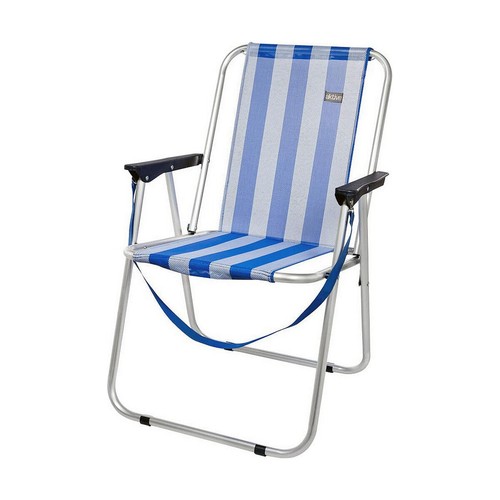 AKTIVE Beach Chair, Folding and Tilting, 5 Levels, Navy, Dimensions 51 x 45 x 76 cm, Max. Weight 110 kg, Material Aluminium, Tilt Protection, Beach Chairs (62290 AKTIVE Beach Chair, Folding and Tilting, 5 Levels, Navy, Dimensions 51 x 45 x 76 cm, Max. Weight 110 kg, Material Aluminium, Tilt Protection, Beach Chairs (62290