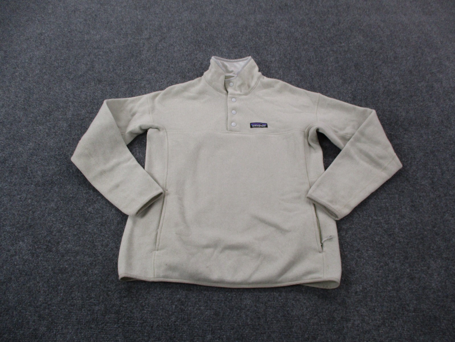 Patagonia Jacket Women M Off White Snap T Fleece Better Sweater Outdoors Camping