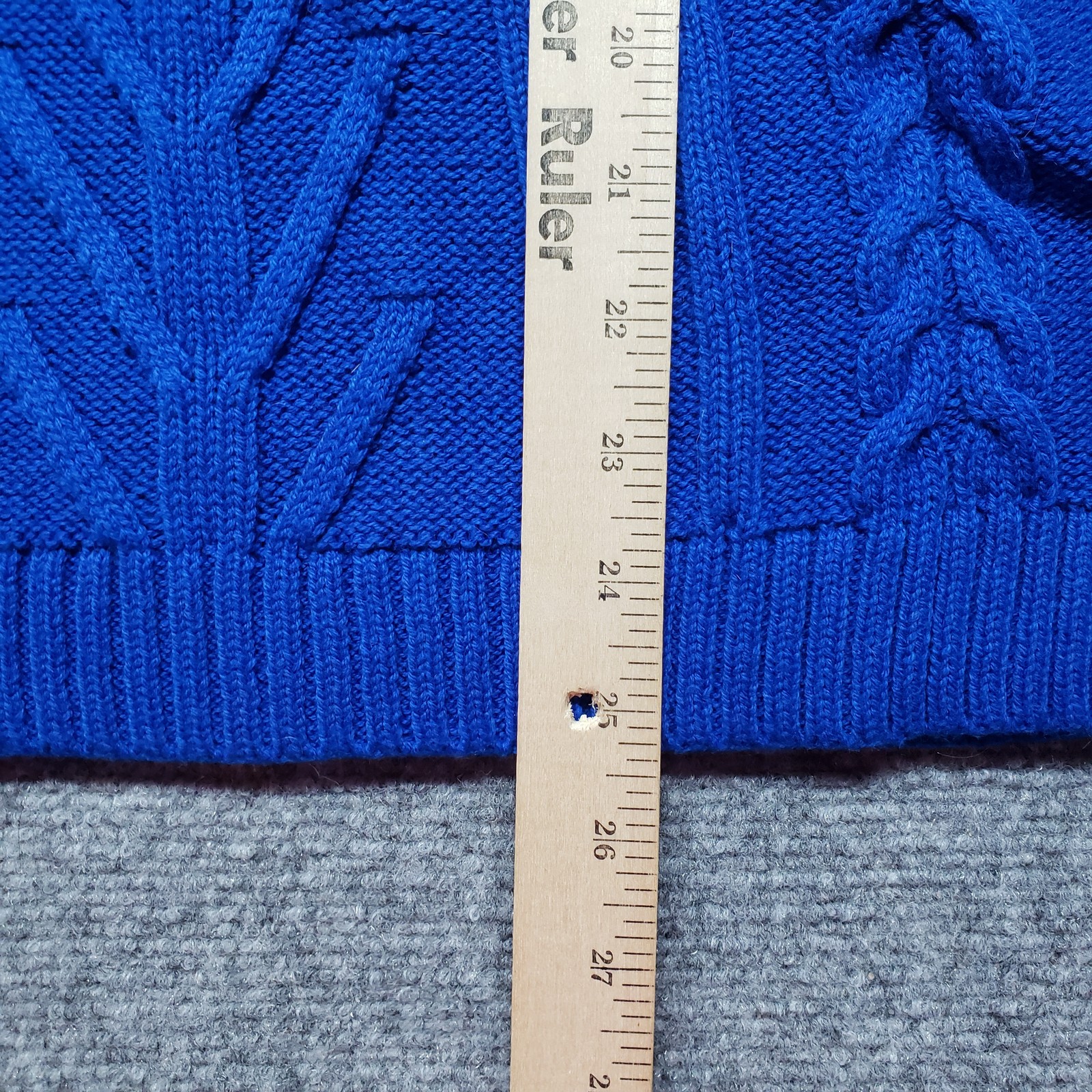 Vince Camuto Sweater Womens Small Bold Cobalt Blue Cold Shoulder Cable Knit New image 9