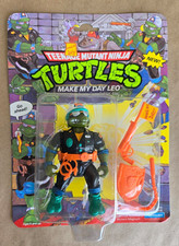 Make My Day Leo Teenage Mutant Ninja Turtles TMNT 1991 Playmates NIP