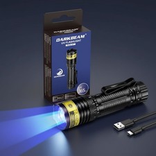 UV Black Light Flashlight Mini 365Nm - Rechargeable USB Strong Ultraviolet LED