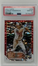 GUNNAR HENDERSON 2023 TOPPS RED FOIL #206 RC 074/199 PSA 10