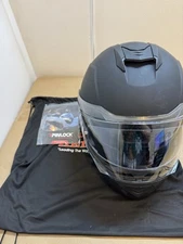 Daytona Helmets Glide DOT Dull Black Modular Flip-Up Motorcycle Helmet FMVSS-218