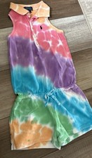 Polo Ralph Lauren Tie Dye Girls Summer Romper Size 6