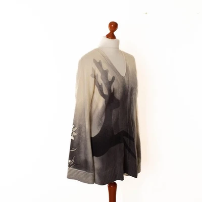 Pull femme 100% cachemire gris ivoire 100% cachemire taille 36 13612 - Photo 1/4