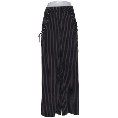 Romwe, Hose, Größe: 2XL, Schwarz/Weiß, Elasthan/Polyester, Nadelstreifen #NOv