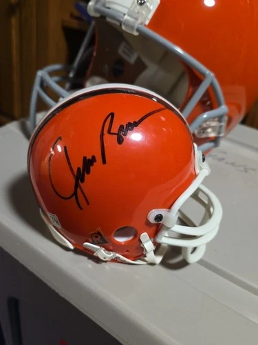 Jim Brown Autographed Mini Helmet Cleveland Browns HOF ProCo Auth. Sticker