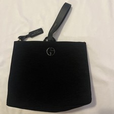 NUOVA POCHETTE DA VIAGGIO GIORGIO ARMANI Beauty nera trucco pochette dust bag