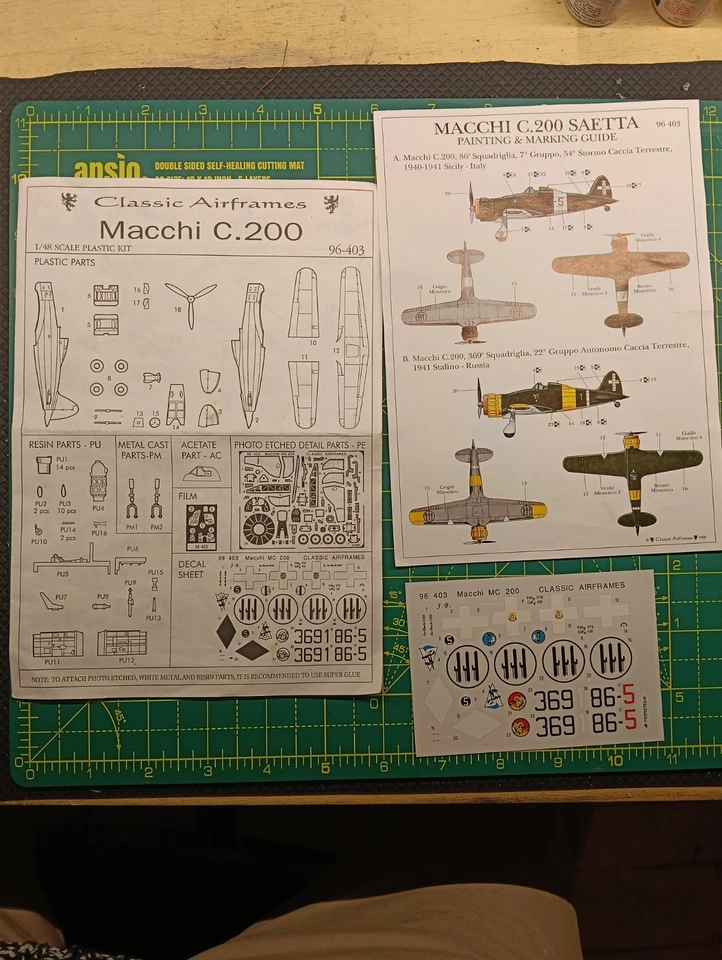 Macchi 200   1/48 Classic Airframes Leggi Bene  - Immagine 2 di 4