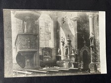 carte photo intérieur église Longwy Lorraine guerre 14-18 WW1