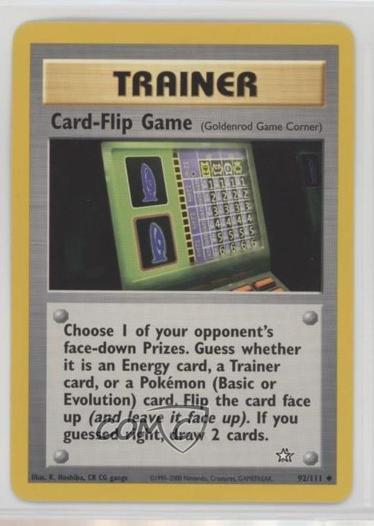 Card-Flip Game Pokemon Neo Genesis #92 2000