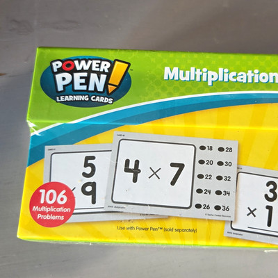 Teacher Created Resources Power Pen Multiplication Learning Cards, 106 Problems