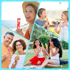 250 Pakcs 2x12 Disposable Ice Pop Bags Popsicle Bags with Silicone Funnel for...