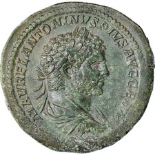 [#908002] Caracalla, Sestertius, 214-217, Rome, Bronze, AU(55-58), RIC:573A