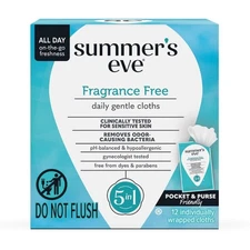 Feminine Wipes Fragrance Free pH Balanced Gentle Micellar Water for Odor Control