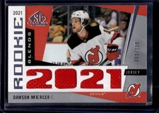 Dawson Mercer 2021-22 SP Game Used #RB-DM Rookie Blends Jersey /150