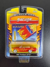 GreenLight 1967 Pontiac GTO 1:64 Flame Paint Muscle Car Garage