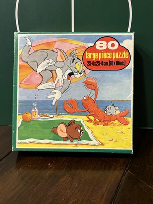 Vintage 1975 Whitman Tom und Jerry 80-teiliges Puzzle (7672) TV Cartoon Vintage