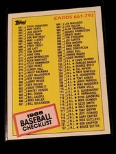1985 Topps Baseball - #784 Topps 1985 Baseball Checklist #661-792 Unmarked 