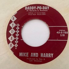 Rockabilly Teener 45 MIKE & HARRY Daddy-Po-Day / Walk Home Baby HEAR Skylark
