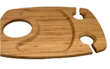 LEGACY by Picnic Time 2016 Mesavino Portable Wine & Snack Bamboo Table 15" x 11"