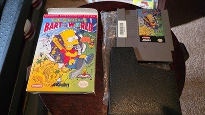 The Simpsons: Bart vs. the World (NES Nintendo Entertainment System) Game w/Box