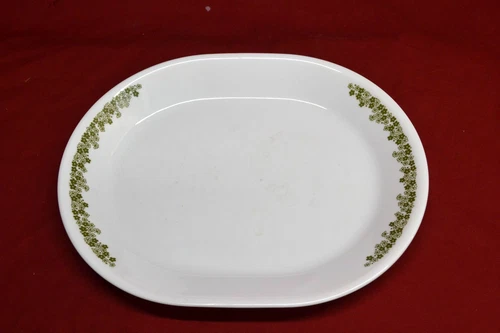 Vintage Corelle Spring Blossom Crazy Daisy Serving Plate Platter Dish 12"x10"