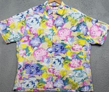 Jams World Shirt Mens Large Hawaiian Colorful Rayon Abstract Art Made USA