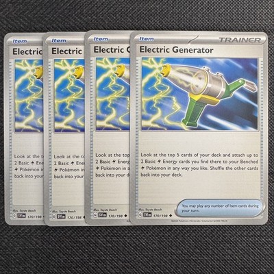 4x Electric Generator | 170/198 NM | Scarlet & Violet Base | Pokemon TCG Playset
