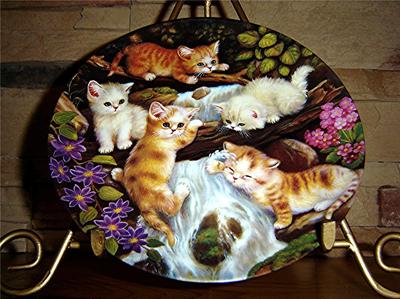 Kitten Expeditions Jurgen Scholz KAHLA German Cat AT THE LITTLE WATERFALL Plate