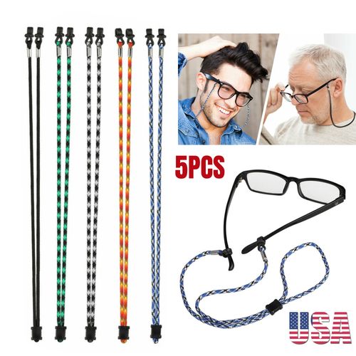 5PCS Sport Sunglass Neck Strap Eyeglass Read Glasses Neck Cord Lanyard