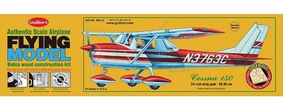 Balsa wood airplane model Laser Cut Guillows CESSNA 150 # 309 LC