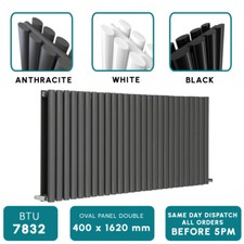 Vertical Designer Radiator Oval Column Tall Upright Central Heating Radiators UK