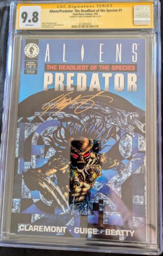 Aliens/Predator: The Deadliest of the Species #1 CGC SS 9.8 Signed Claremont