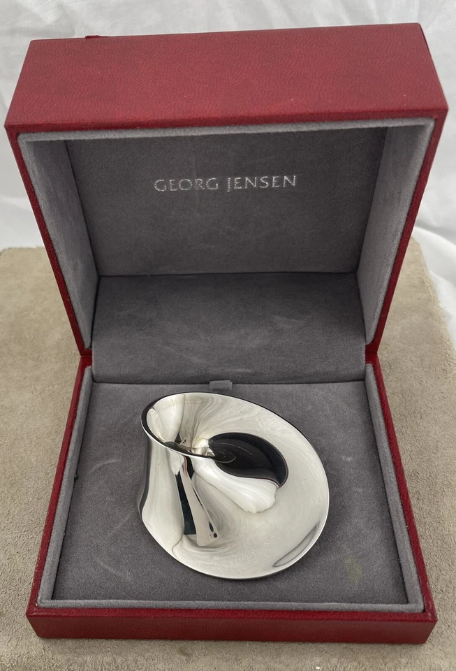 Georg Jensen Denmark Torun 374 Large Sterling Silver Brooch/Pin W/Original Box